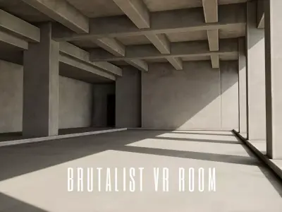 Brutalist VR Room Low-poly 3D model