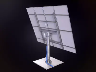 Solar Tracking System Pannel Low-poly 3D model