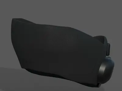 Gas mask respirator scifi futuristic 3d  Low-poly 3D model 4