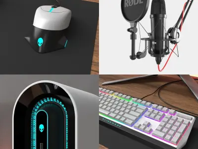 Office Furniture 01 - Alienware 3D model