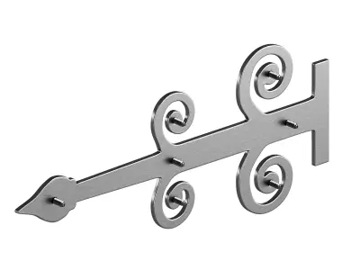 Wrought Iron Garage Door Hinges 3D model