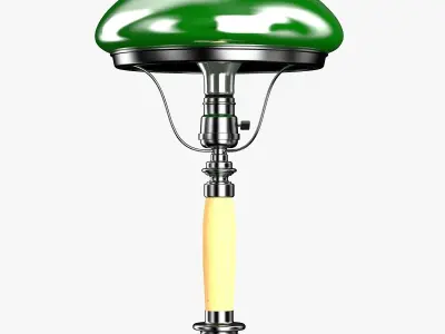 Table lamp with bowl shade - 2 3D model