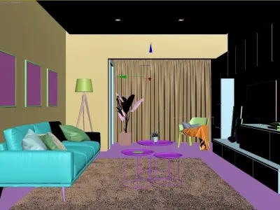 Modern Living 3D model buy