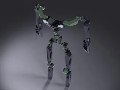 Scifi robotic mech arm android postapo  3D model