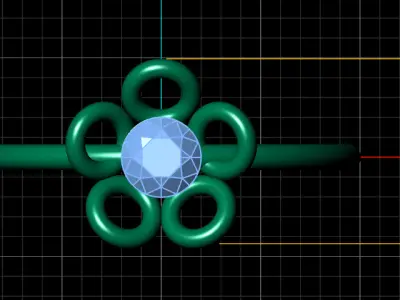 Flower Ring  design  3D print model