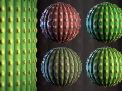 Cactus Stylized - VOL 01 - SBsar - Maps 3D model