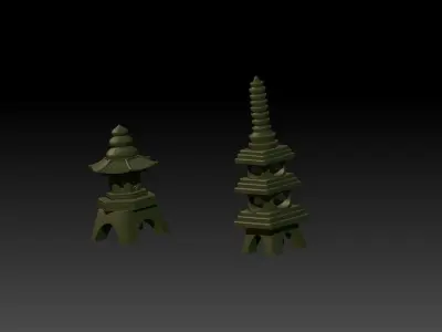 Japanese Stone 03 3D print model