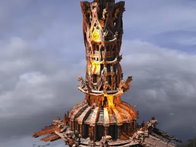 Babylon military tower 1 3D model