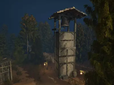 Medieval Village Houses Pack GameReady UE5 Low-poly 3D model