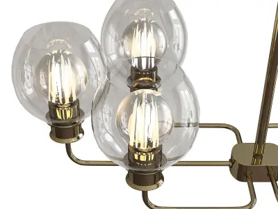 Mid Century Chandelier Low-poly 3D model