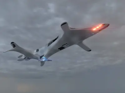 Corvette Spaceship 3D model