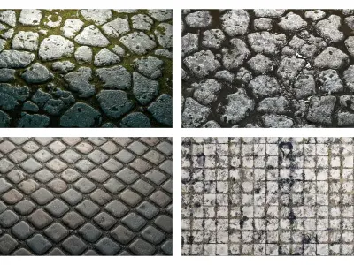 Cobblestones 8K PBR Texture Set Texture