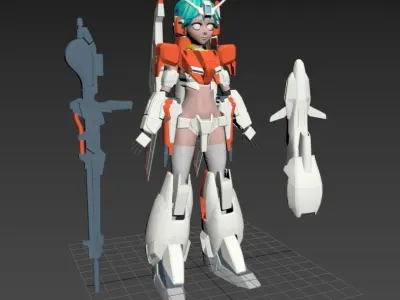 ms girl z plus gundam 3D model