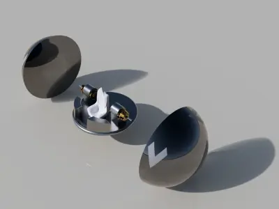 Sphere for possible future Transportation Low-poly 3D model