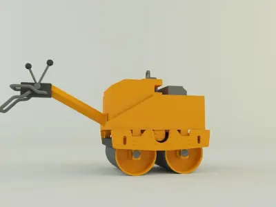 Double Roller asphalt construction machine 3D model