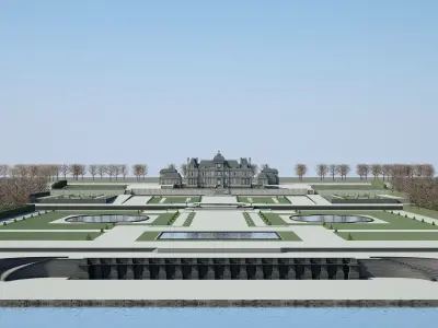 Chateau and Garden 3D model