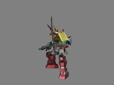 Attacker Gundam 4 A 3D model
