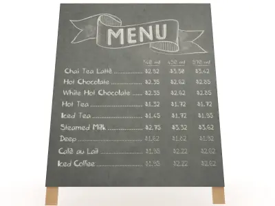  Menu Board 3D model