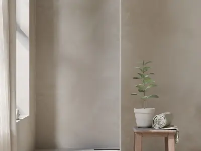 Bedroom and bathroom 3D model get