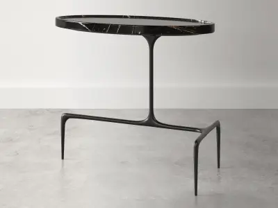 Bridger Oval Side Table Free 3D model