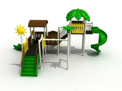 Tropical Concept Metal Playpen 045 3D model
