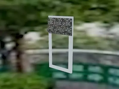 window and curtain Free 3D model