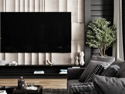 LivingRoom interior scene 3D model purchase
