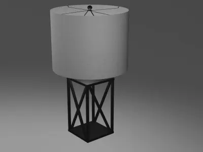 3 Modern Basic Lampshades Low-poly 3D model