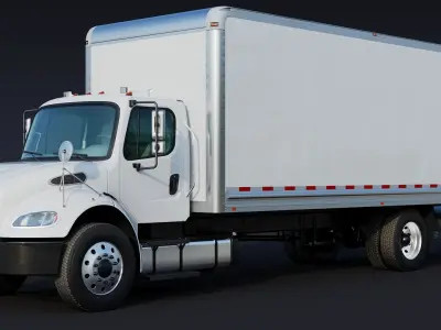 2020 Freightliner M2 106 Box truck Low-poly 3D model