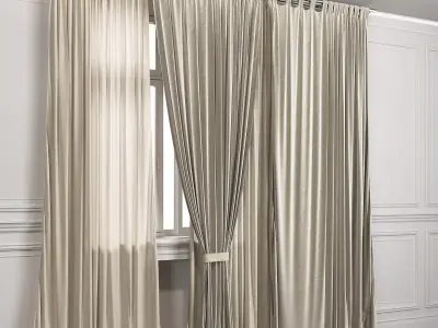 Curtain Set 488C 3D model