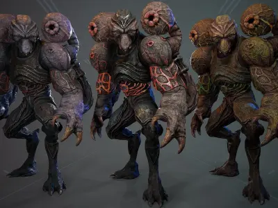 Biochemical Monster 07 Low-poly 3D model