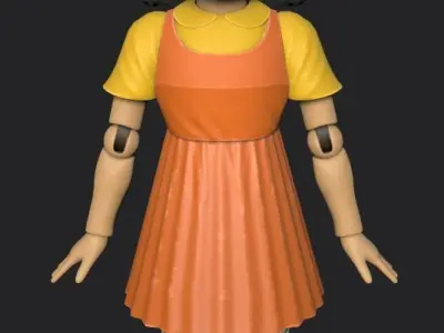 Squid Game  Netflix Fan Art Low-poly 3D model