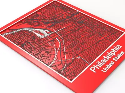 Philadelphia Pennsylvania USA Streets and roads 3D model