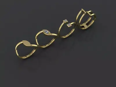 rings 3D print model 27