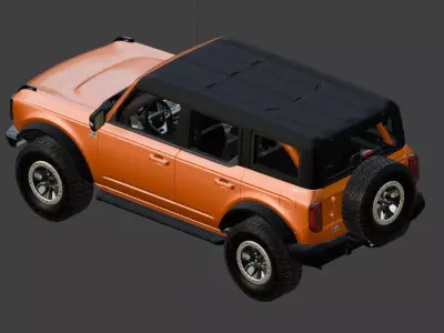 Ford Bronco rigged  Low-poly 3D model