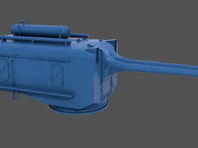 US 6inch-53cal twin turret - Personal license - 1-72 scale 3D print model