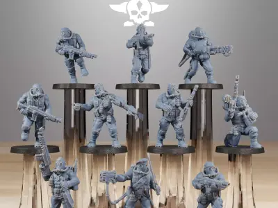 GrimGuard Jungle Fighters 3D print model