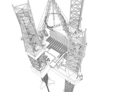 Jack-up rig 3D model