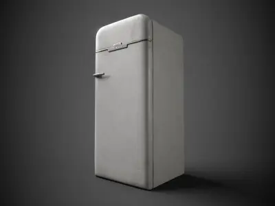 3D Vintage Fridge - Game Ready Low-poly 3D model
