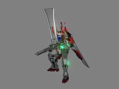 Attacker Gundam B 15 3D model