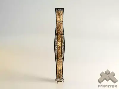 Exotic mesh lamp - Tower Low-poly 3D model
