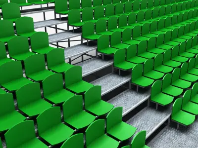 Stadium Seating Tribune 3D model