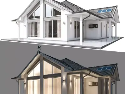 Modern Residential Building 15 Low-poly 3D model