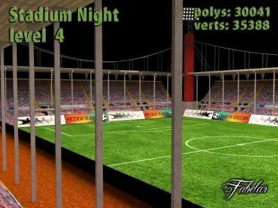 Stadium Level 4 Night Low-poly 3D model