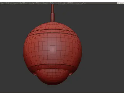 BENDIX four sphere pendant lights Low-poly 3D model