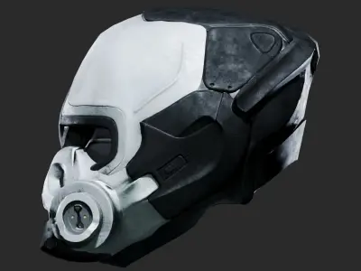 SciFi Helmet ver2 Low-poly 3D model