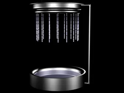 Animated Water Curtain 3D model