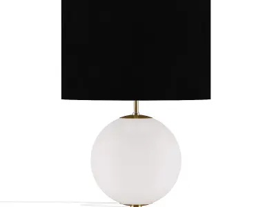 Desk Lamp with Black Shade 3D model