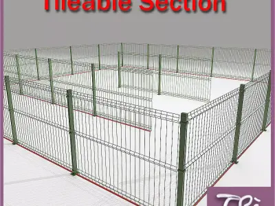 FENCE BRICOFAX TILEABLE 3D model