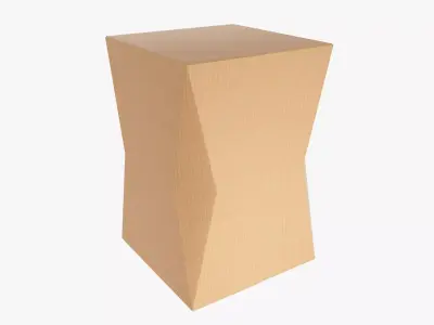 Beveled corner packaging box 01 3D model